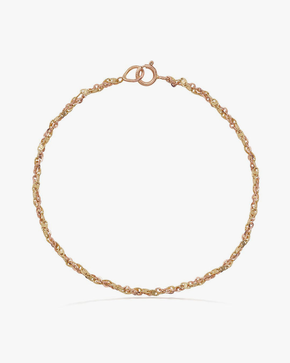 Treccia Yellow and Rose Gold Bracelet