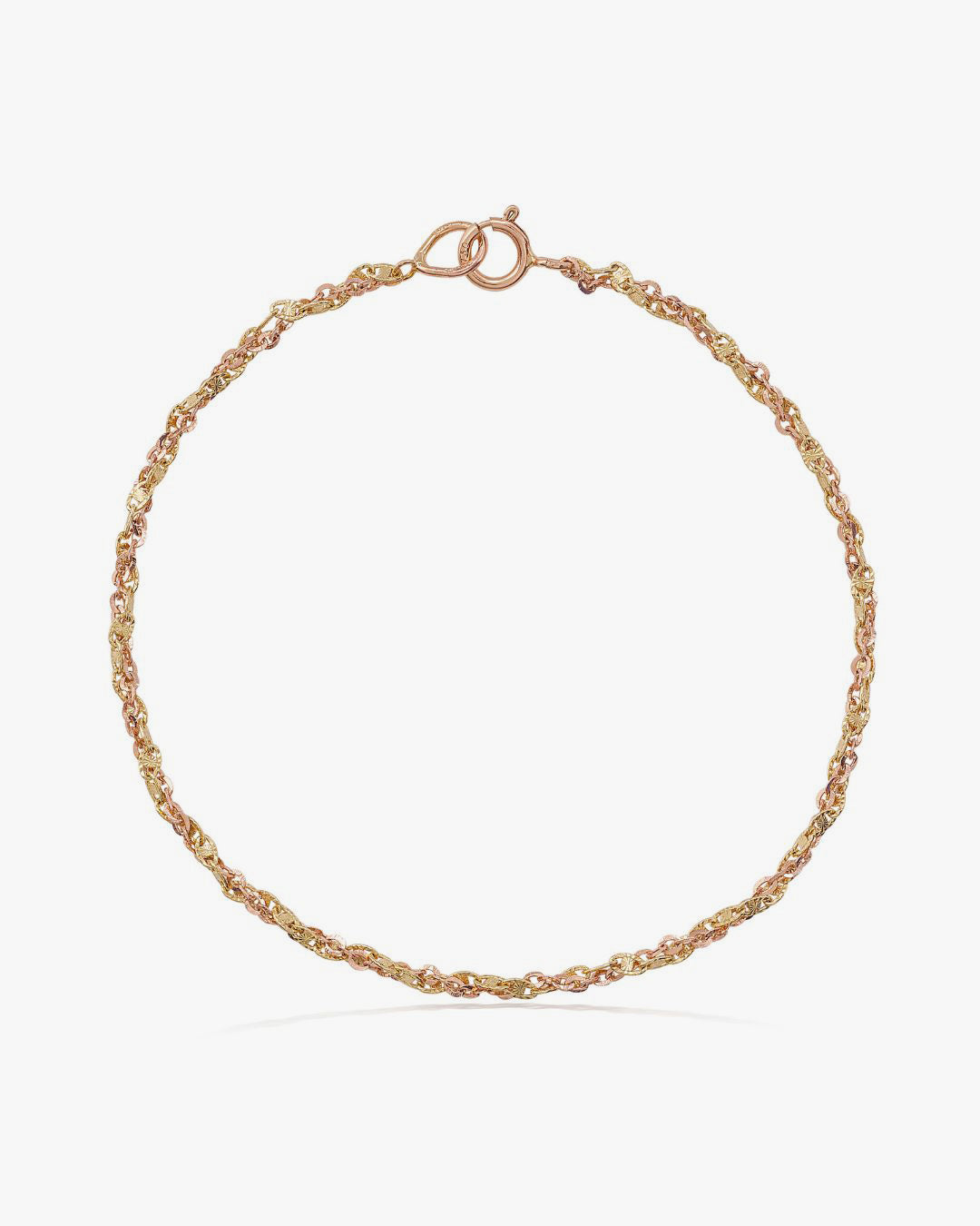 Treccia Yellow and Rose Gold Bracelet