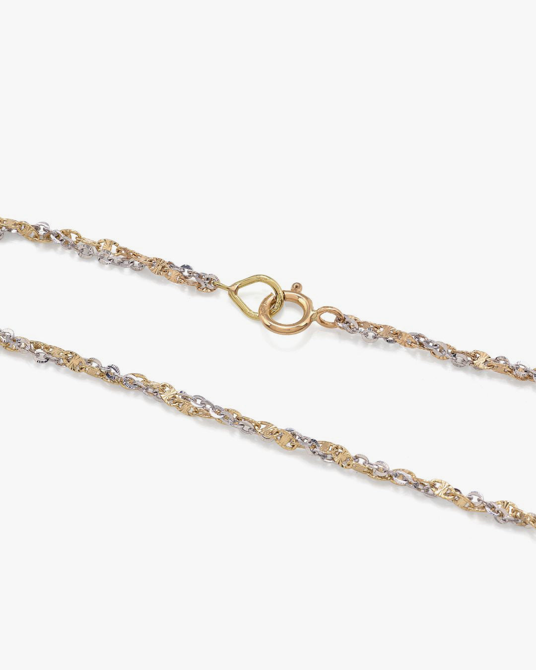 Treccia Yellow and White Gold Bracelet