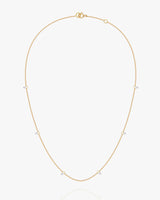 Un Filo Di Luce Briolette 6 White Diamonds Necklace