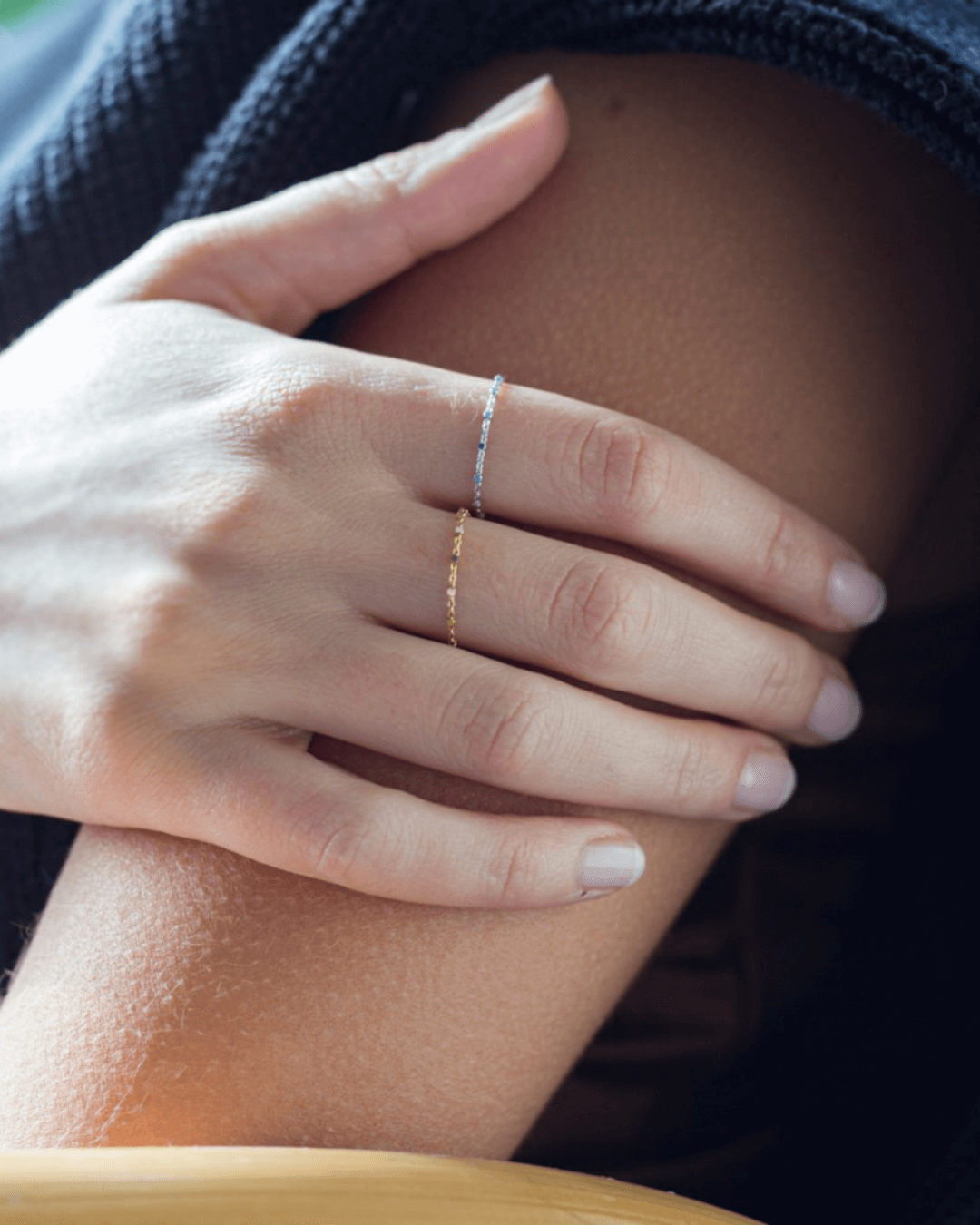 Delizioso Squared Chain Ring