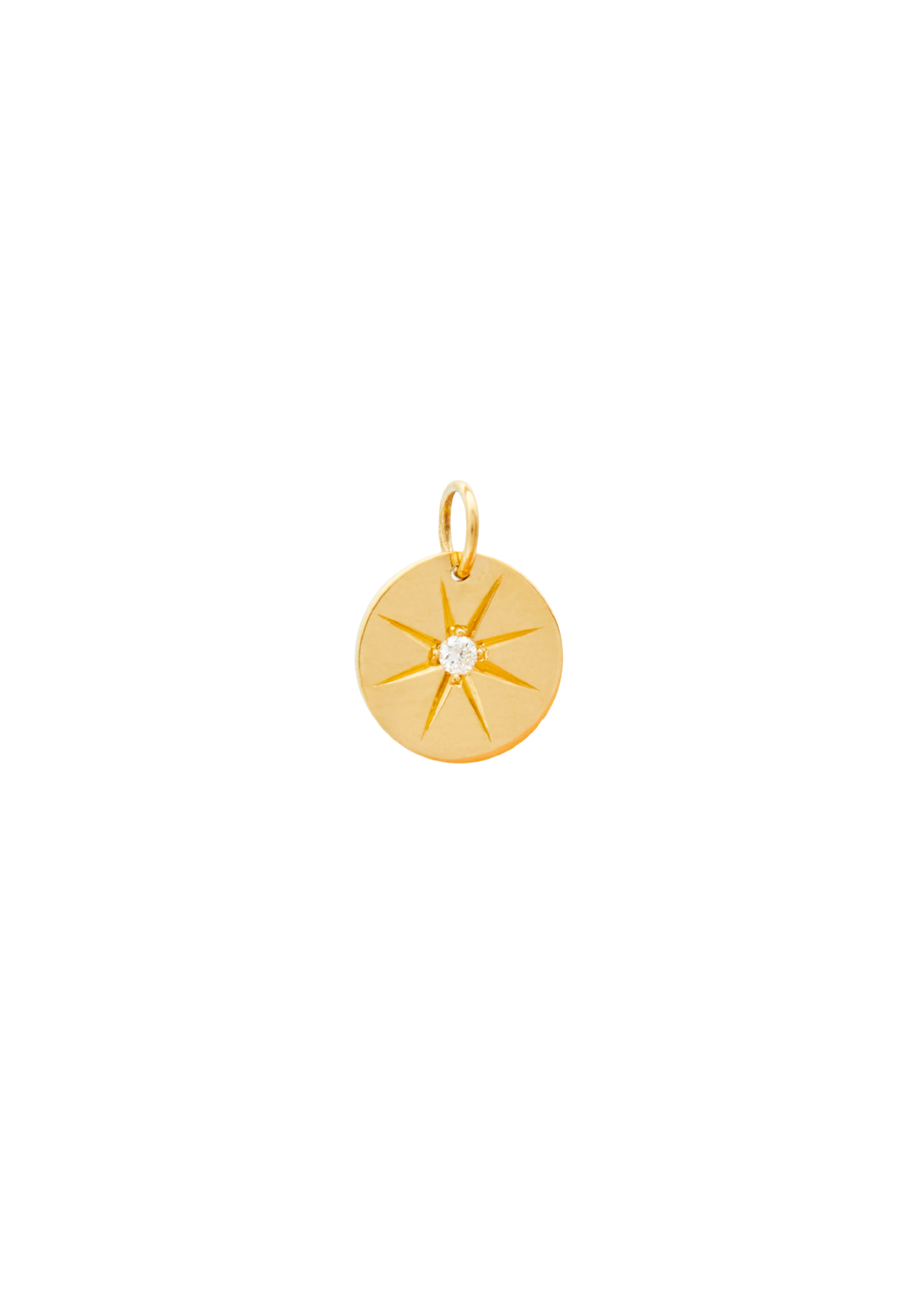 Eye White Diamond Charm
