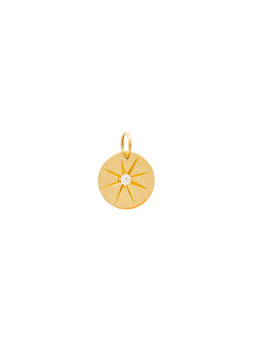 Eye White Diamond Charm