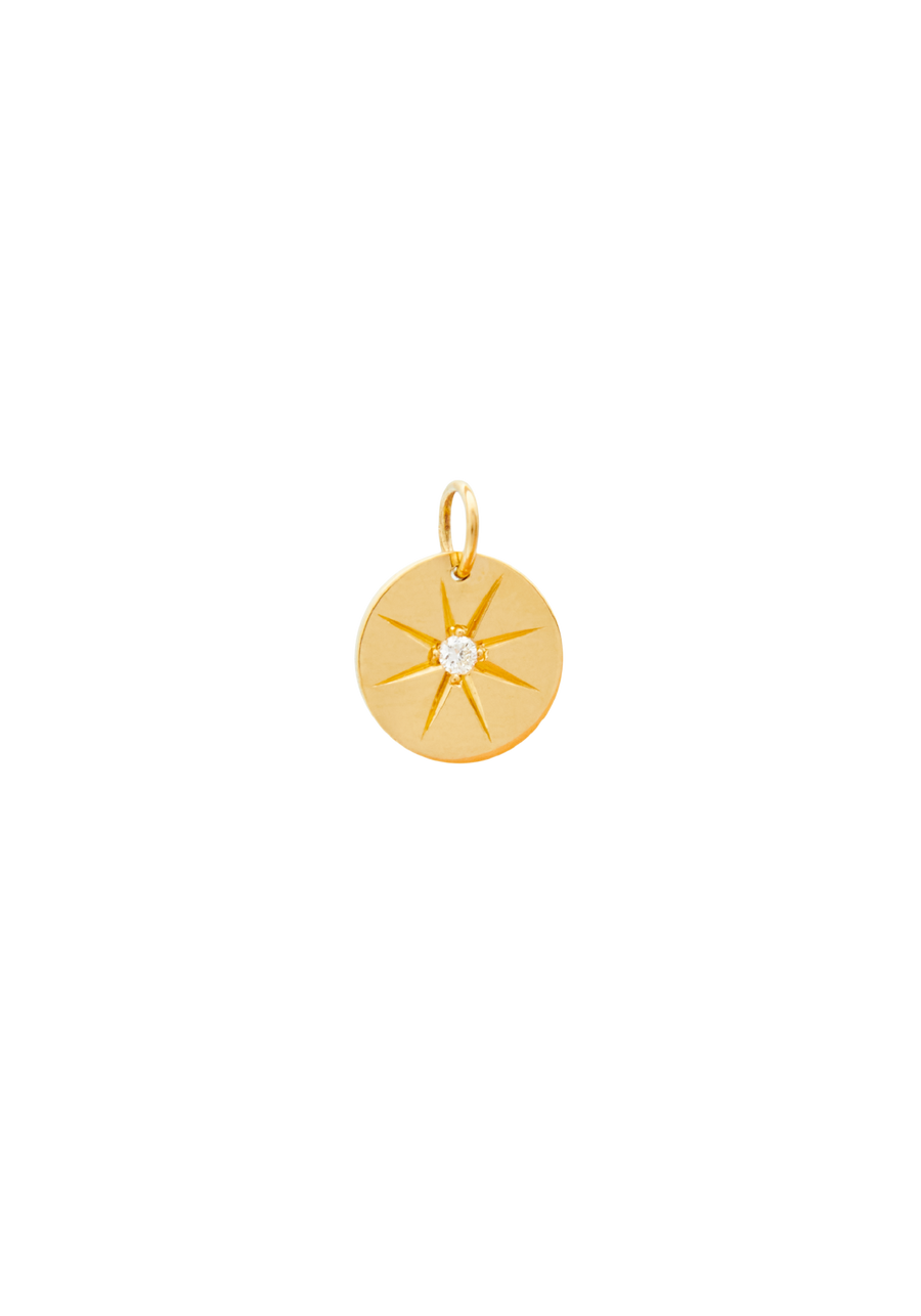 Eye White Diamond Charm